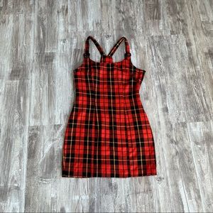 Vintage Red Plaid Jumper Dress - Byer Too!